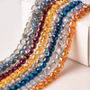 Large Hole Crystal Beads Electroplated Glass Beads For Diy Bead Curtains Earrings And Hair Accessories