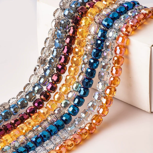 Large Hole Crystal Beads Electroplated Glass Beads For Diy Bead Curtains Earrings And Hair Accessories