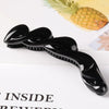 Large Hollow Twisted Resin Claw Hair Clip For Women Long Ponytail Grip With Glossy Painted Finish