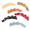 Large Hollow Twisted Resin Claw Hair Clip For Women Long Ponytail Grip With Glossy Painted Finish
