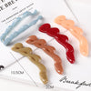 Large Hollow Twisted Resin Claw Hair Clip For Women Long Ponytail Grip With Glossy Painted Finish