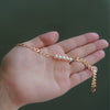 Laurel Leaf Freshwater Pearl Copper Bracelet For Women Nearly Round Shape