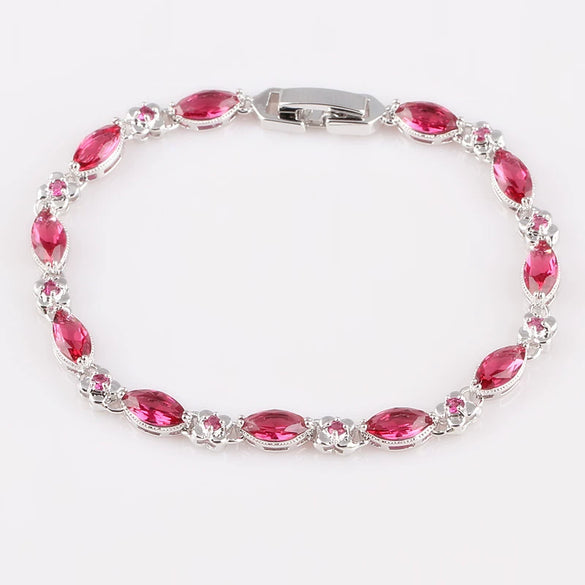 Leaf Bracelet Aaa Crystal Zircon Set Bracelet Fashion Jewelry Simple Quality Allmatch Bracelet