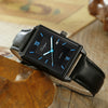 Leather Alloy Pu Stainless Steel Casual Men's Square Quartz Watch