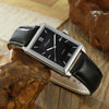Leather Alloy Pu Stainless Steel Casual Men's Square Quartz Watch