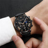 Leather And Alloy Men's Casual Quartz Belt Watch With Round Dial And Stainless Steel Pin Buckle