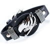 Leather And Pu Bracelet With Alloy Pendant Crystal Design Animals Zodiac Pattern