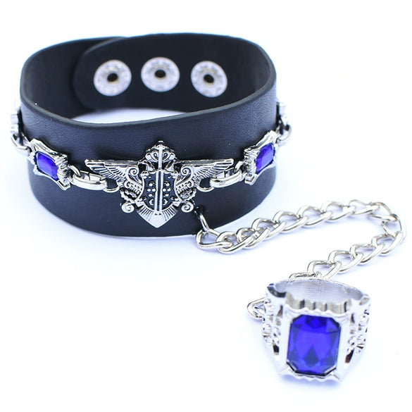 Leather And Pu Bracelet With Alloy Pendant Crystal Design Animals Zodiac Pattern