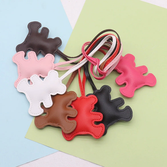 Leather Animal Shape Pendant For Bag Garment Accessories In Modern Simplicity Style