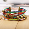 Leather Bracelet Handmade Beaded Skull Pirate Insects Style Unisex