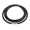 Leather Bracelet Rhombus Pattern Woven Style Unisex And Men's