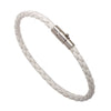 Leather Bracelet Rhombus Pattern Woven Style Unisex And Men's