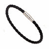 Leather Bracelet Rhombus Pattern Woven Style Unisex And Men's