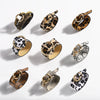 Leather Bracelet Snakeskin Leopard Fleece Imitation Leather Round Pattern For Women Fashion Style