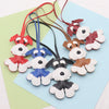 Leather Cartoon Animal Shape Keychain Pendant Decorative Gift