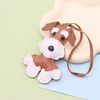 Leather Cartoon Animal Shape Keychain Pendant Decorative Gift