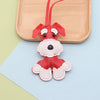 Leather Cartoon Animal Shape Keychain Pendant Decorative Gift