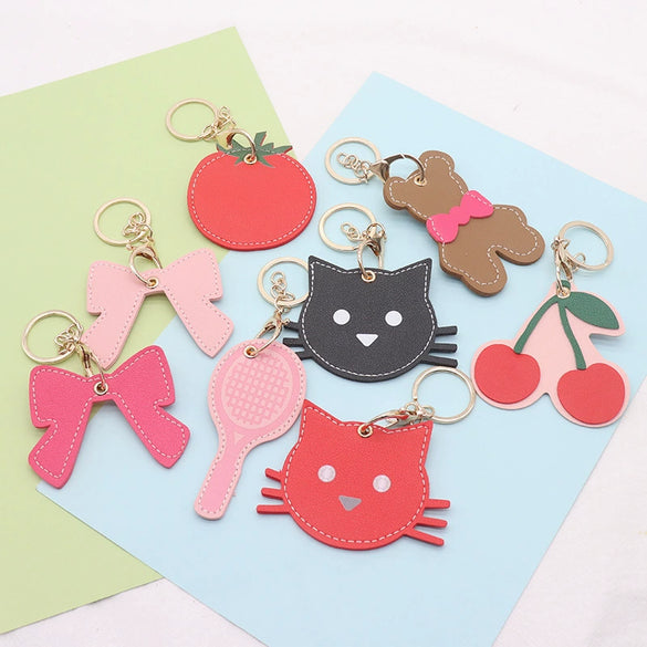 Leather Cartoon Fruit Keychain Pendant Creative Cute Modern And Minimalist Style
