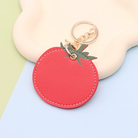 Leather Cartoon Fruit Keychain Pendant Creative Cute Modern And Minimalist Style