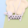 Leather Cartoon Spotted Dachshund Pendant Keychain Phone Chain Bag Pendant