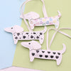 Leather Cartoon Spotted Dachshund Pendant Keychain Phone Chain Bag Pendant