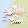 Leather Cartoon Spotted Dachshund Pendant Keychain Phone Chain Bag Pendant
