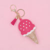 Leather Cotton Ice Cream Keychain