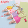 Leather Cotton Ice Cream Keychain