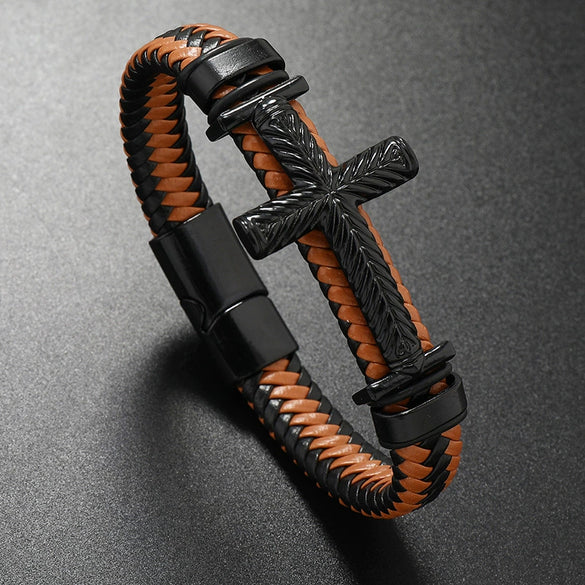 Leather Cross Bracelet Personality Creative Highend
