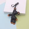 Leather Cute Cartoon Teddy Bear Pendant Keychain Bag Pendant