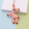Leather Cute Cartoon Teddy Bear Pendant Keychain Bag Pendant