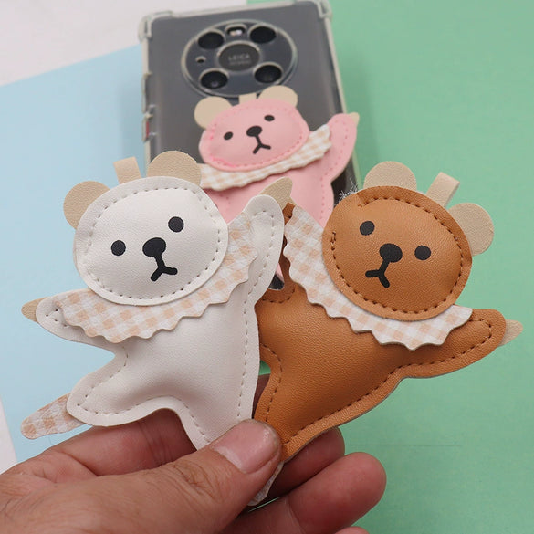 Leather Dancing Ballet Bear Keychain Women's Bag Pendant Accessories