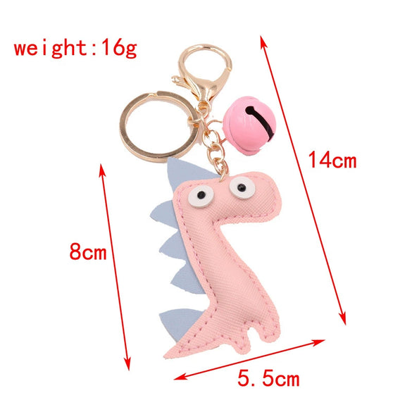 Leather Dinosaur Keychain Bag Pendant Car Key Hanging Gift