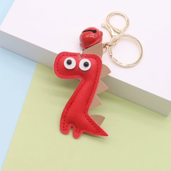 Leather Dinosaur Keychain Bag Pendant Car Key Hanging Gift