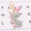 Leather Dinosaur Keychain Bag Pendant Car Key Hanging Gift