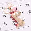 Leather Dinosaur Keychain Bag Pendant Car Key Hanging Gift