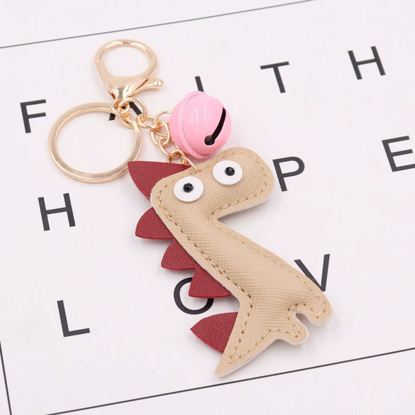 Leather Dinosaur Keychain Bag Pendant Car Key Hanging Gift