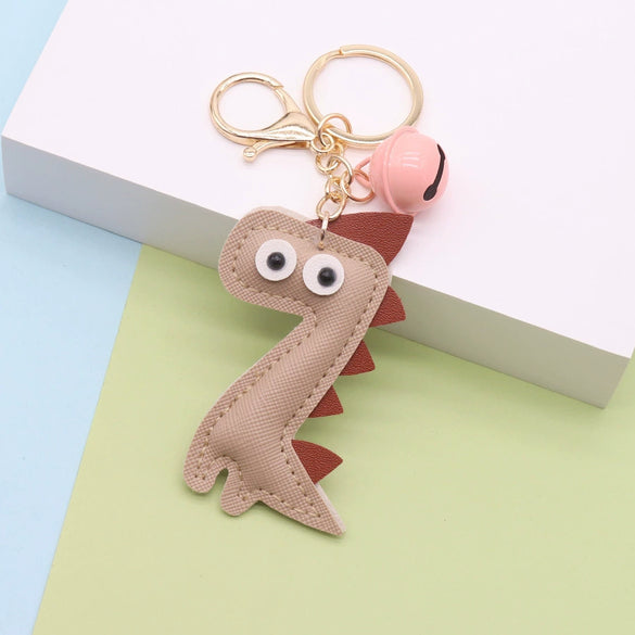 Leather Dinosaur Keychain Bag Pendant Car Key Hanging Gift