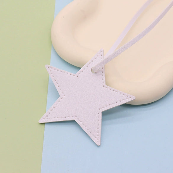 Leather Fivepointed Star Keychain Pendant Car Key And Bag Accessories Modern Simplicity Style