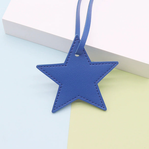 Leather Fivepointed Star Keychain Pendant Car Key And Bag Accessories Modern Simplicity Style