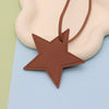 Leather Fivepointed Star Keychain Pendant Car Key And Bag Accessories Modern Simplicity Style
