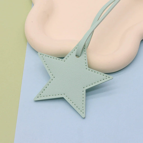 Leather Fivepointed Star Keychain Pendant Car Key And Bag Accessories Modern Simplicity Style