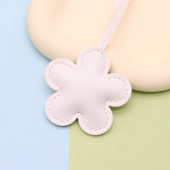 Leather Flower Bag Hanging Ornament Car Pendant Keychain Jewelry Modern Simplicity Style