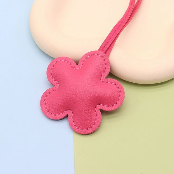 Leather Flower Bag Hanging Ornament Car Pendant Keychain Jewelry Modern Simplicity Style