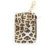 Leather Folded Vertical Zipper Card Bag Solid Color Urban Simplicity Style