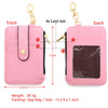 Leather Folded Vertical Zipper Card Bag Solid Color Urban Simplicity Style