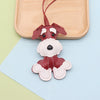 Leather Hand Rope Bag Hanging Car Keychain Pendant Cartoon Animal Shape Decorative Gift