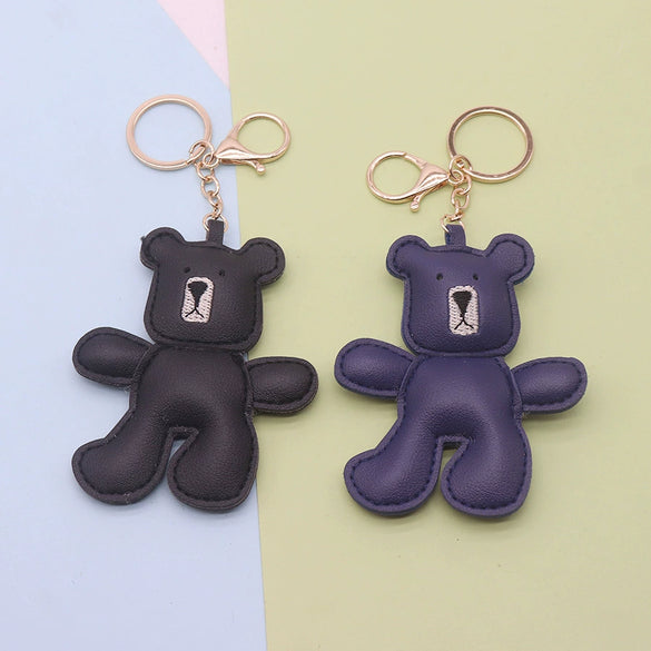 Leather Handmade Embroidered Bear Pendant Clothing Decoration Accessories
