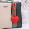 Leather Heart Hand Rope Bag Pendant Car Keychain Clothing Accessories For Couple's Backpack Hanging Modern Simplicity Style