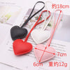Leather Heart Hand Rope Bag Pendant Car Keychain Clothing Accessories For Couple's Backpack Hanging Modern Simplicity Style